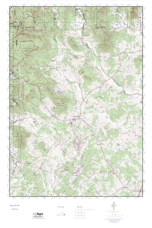 MyTopo Stanardsville, Virginia USGS Quad Topo Map