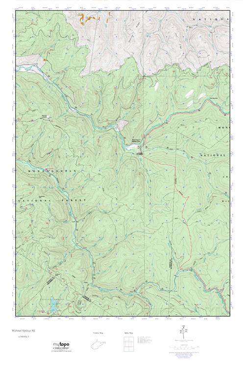 MyTopo ster Springs SE, West Virginia USGS Quad Topo Map