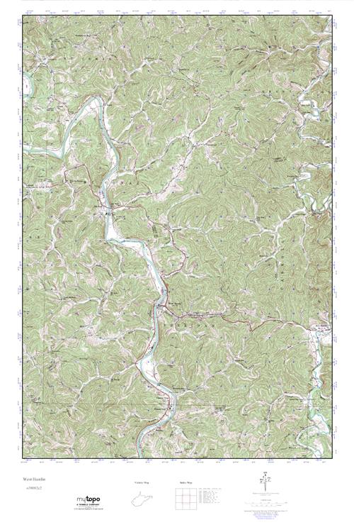 MyTopo West Hamlin, West Virginia USGS Quad Topo Map