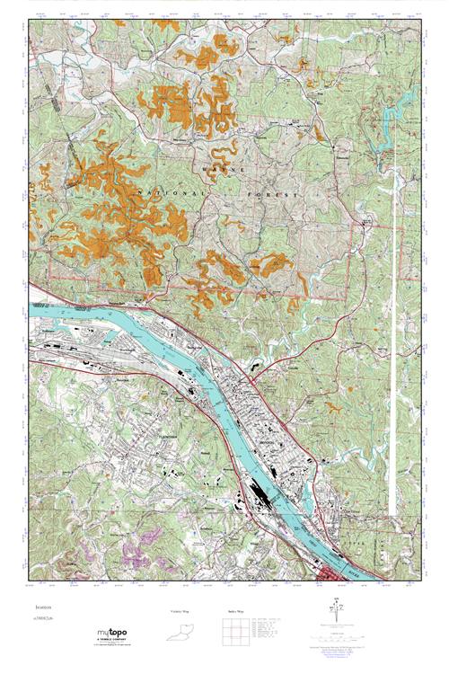MyTopo Ironton, Ohio USGS Quad Topo Map