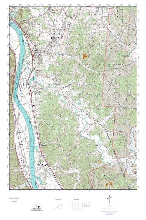MyTopo Wheelersburg, Ohio USGS Quad Topo Map
