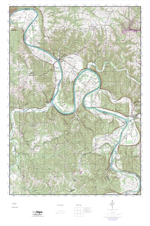 MyTopo Gratz, Kentucky USGS Quad Topo Map