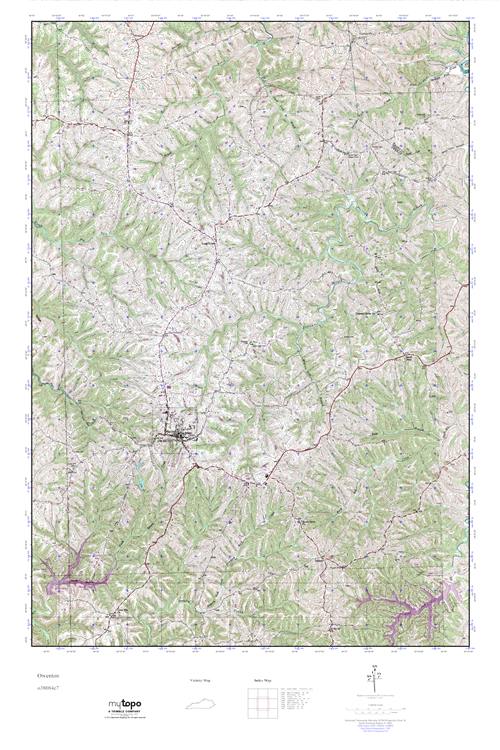 MyTopo Owenton, Kentucky USGS Quad Topo Map