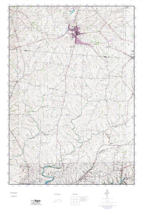 MyTopo Eminence, Kentucky USGS Quad Topo Map
