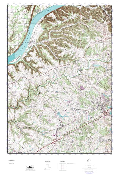 MyTopo La Grange, Kentucky USGS Quad Topo Map