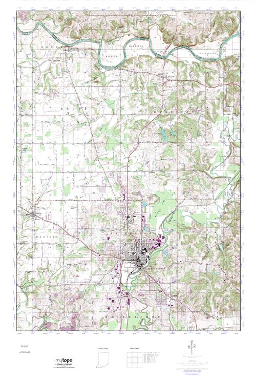 MyTopo Jasper, Indiana USGS Quad Topo Map