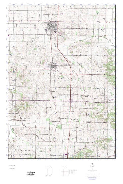 MyTopo Haubstadt, Indiana USGS Quad Topo Map