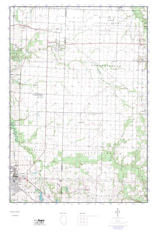 MyTopo Saint Libory, Illinois USGS Quad Topo Map