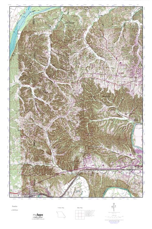 MyTopo Eureka, Missouri USGS Quad Topo Map