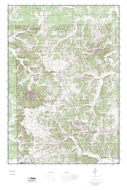 MyTopo Rosebud, Missouri USGS Quad Topo Map