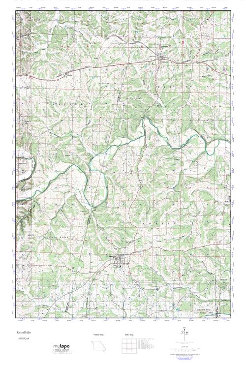 MyTopo Russellville, Missouri USGS Quad Topo Map