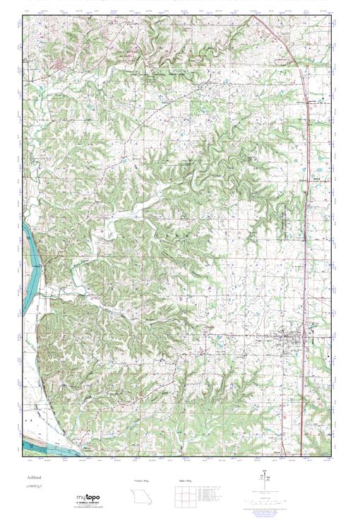 MyTopo Ashland, Missouri USGS Quad Topo Map