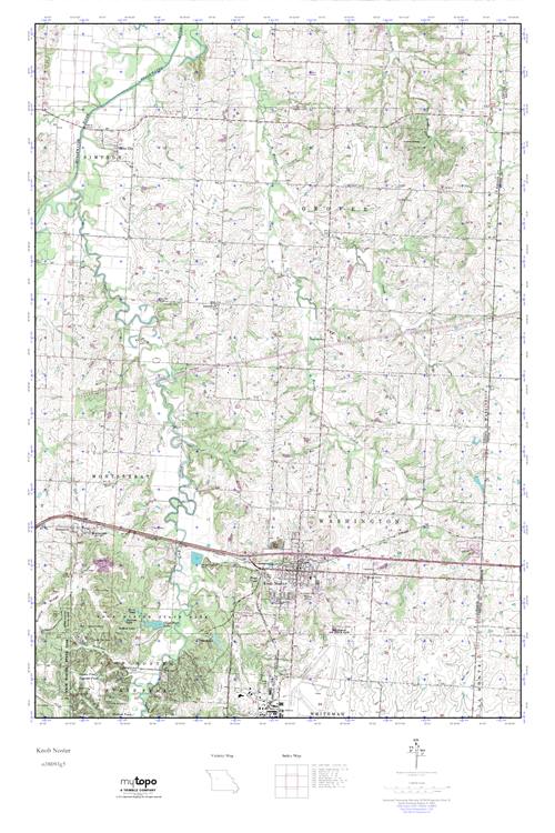 MyTopo Knob Noster, Missouri USGS Quad Topo Map