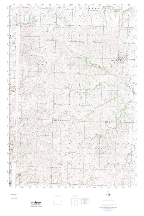 MyTopo Gridley, Kansas USGS Quad Topo Map