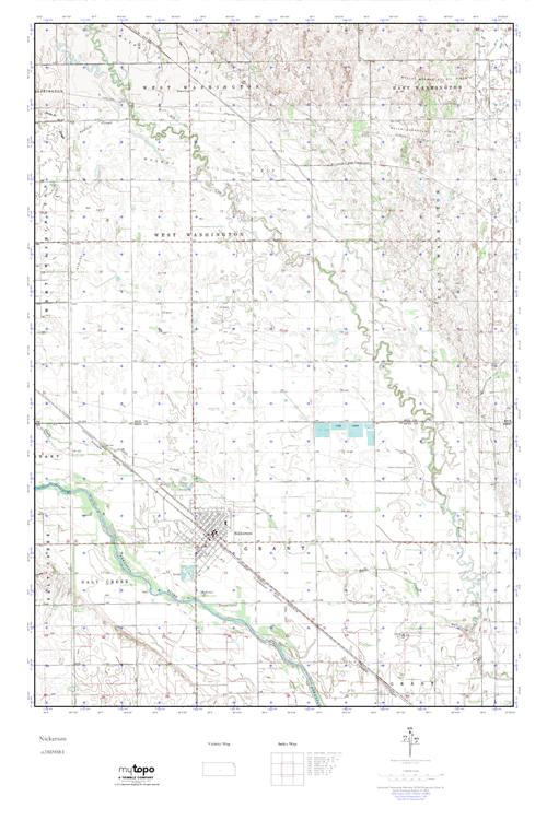 MyTopo Nickerson, Kansas USGS Quad Topo Map