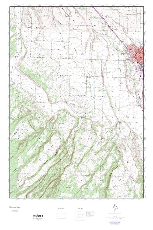 MyTopo Montrose West, Colorado USGS Quad Topo Map