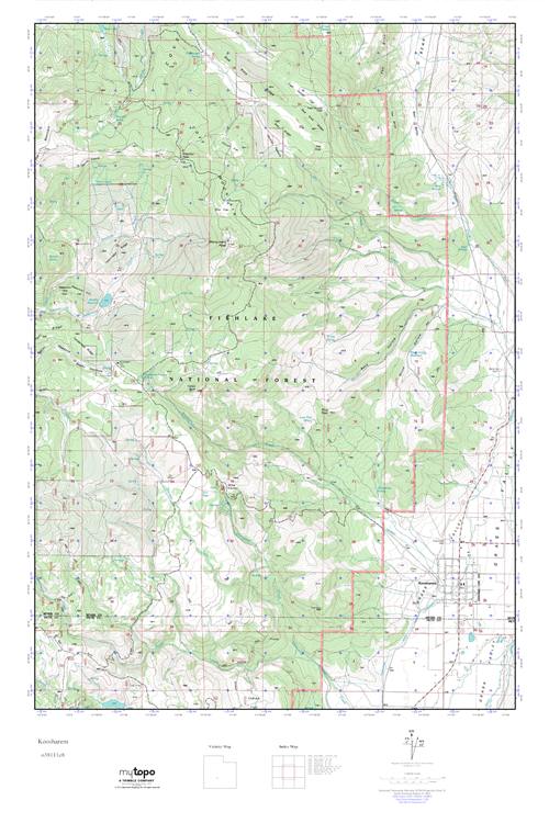 MyTopo Koosharem, Utah USGS Quad Topo Map