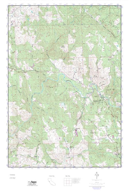 MyTopo Coloma, California USGS Quad Topo Map
