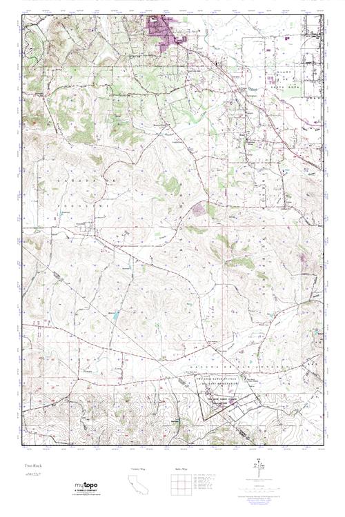 MyTopo Two Rock, California USGS Quad Topo Map