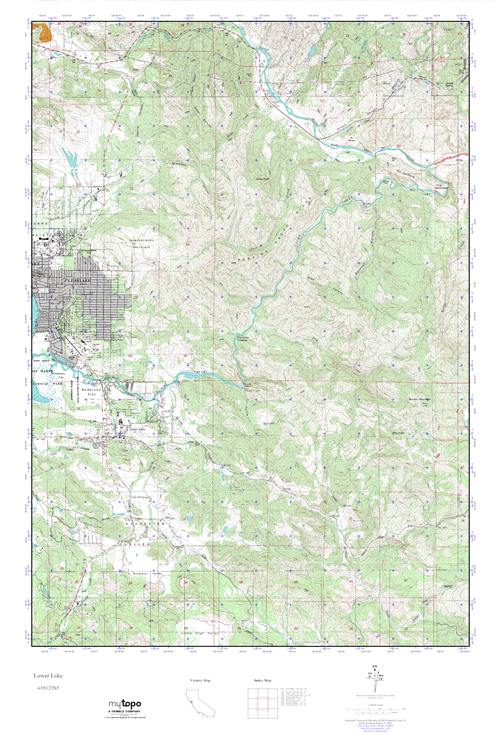 MyTopo Lower Lake, California USGS Quad Topo Map