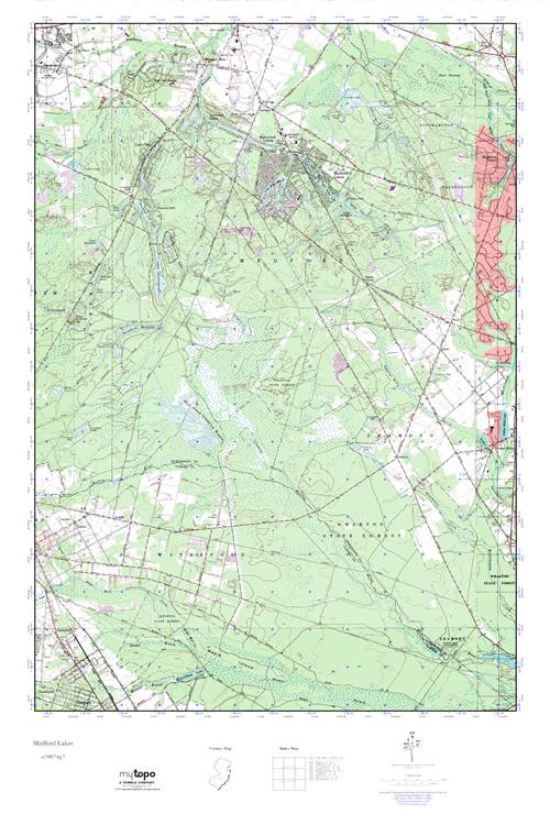 MyTopo Medford Lakes, New Jersey USGS Quad Topo Map