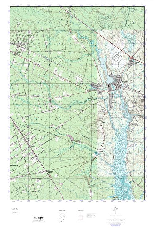 MyTopo Millville, New Jersey USGS Quad Topo Map
