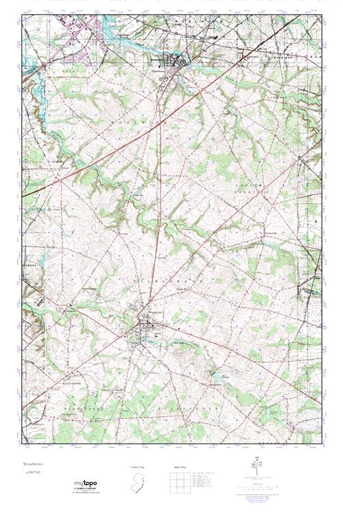 MyTopo Woodstown, New Jersey USGS Quad Topo Map