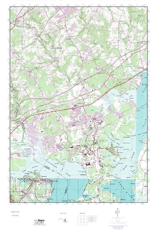 MyTopo Edgewood, Maryland USGS Quad Topo Map