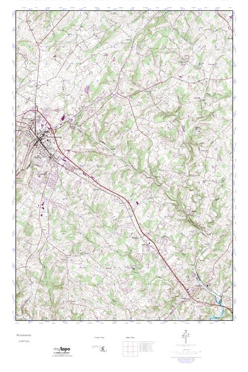 MyTopo Westminster, Maryland USGS Quad Topo Map