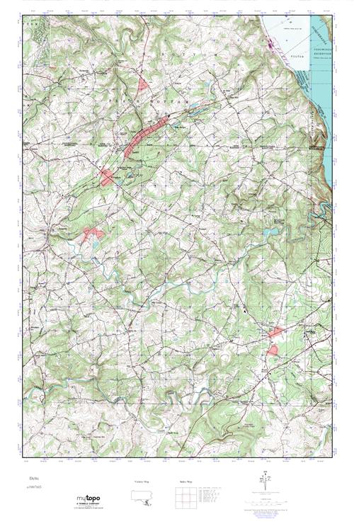 MyTopo Delta, Pennsylvania USGS Quad Topo Map
