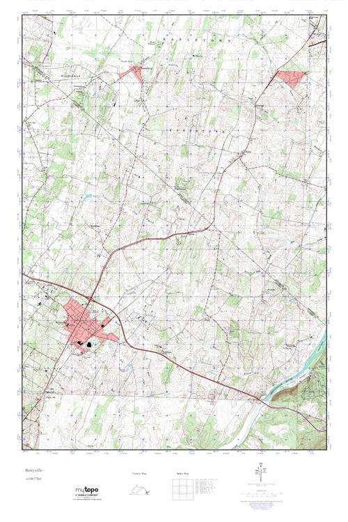 MyTopo Berryville, West Virginia USGS Quad Topo Map
