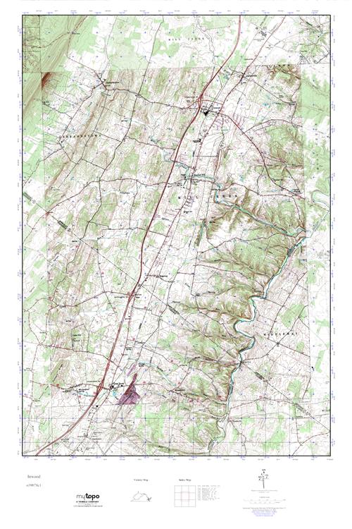 MyTopo Inwood, West Virginia USGS Quad Topo Map