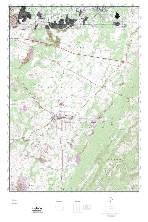 MyTopo Berlin, Pennsylvania USGS Quad Topo Map