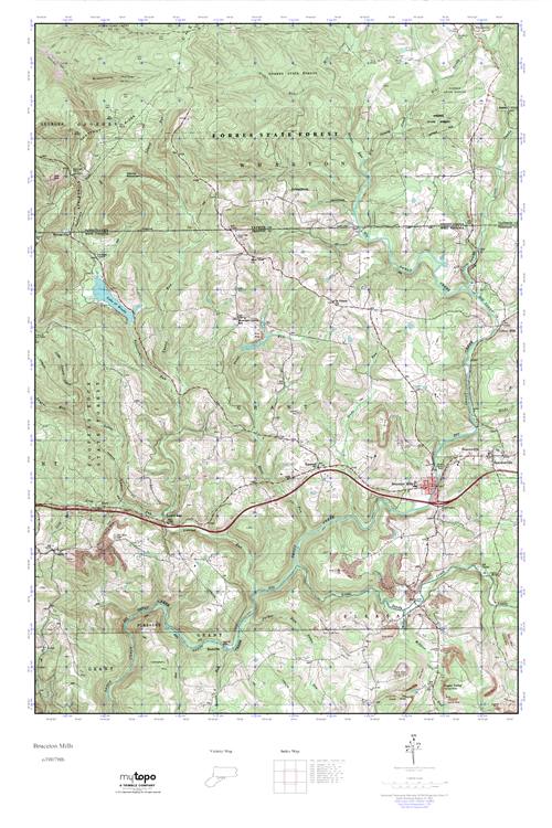 MyTopo Bruceton Mills, West Virginia USGS Quad Topo Map