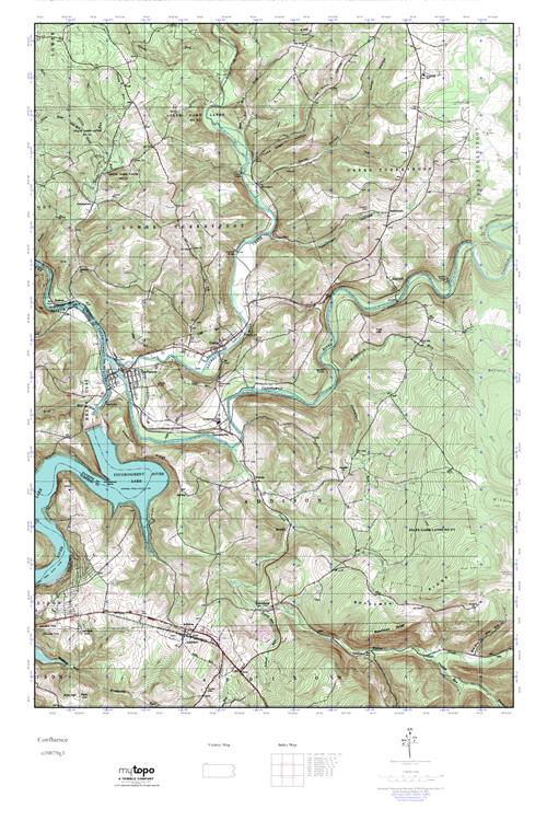 MyTopo Confluence, Pennsylvania USGS Quad Topo Map