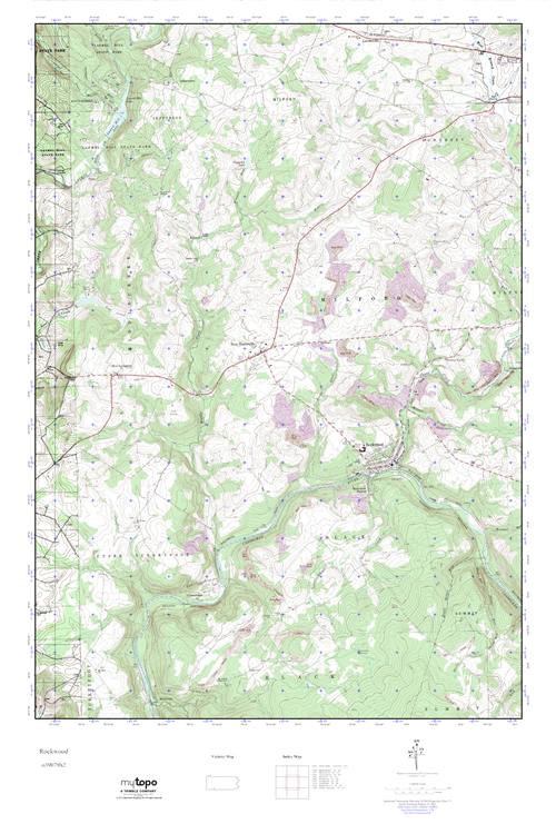 MyTopo Rockwood, Pennsylvania USGS Quad Topo Map