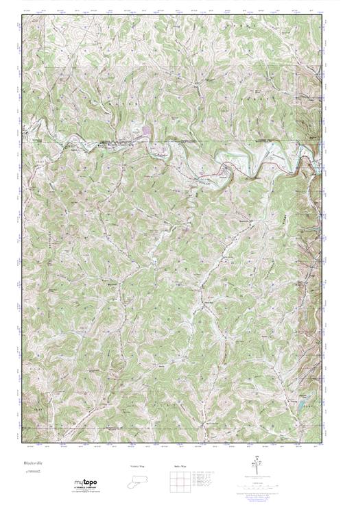 MyTopo Blacksville, West Virginia USGS Quad Topo Map