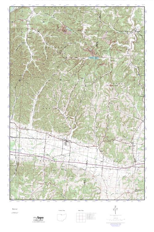 MyTopo Beaver, Ohio USGS Quad Topo Map