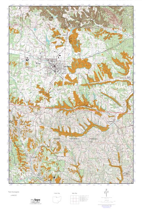 MyTopo New Lexington, Ohio USGS Quad Topo Map
