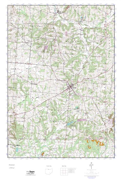 MyTopo Somerset, Ohio USGS Quad Topo Map
