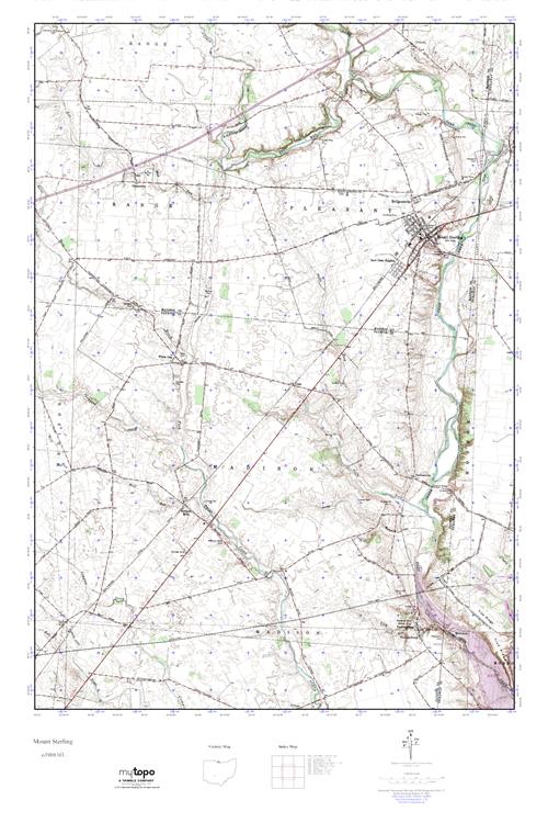 MyTopo Mount Sterling, Ohio USGS Quad Topo Map