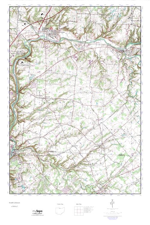 MyTopo South Lebanon, Ohio USGS Quad Topo Map