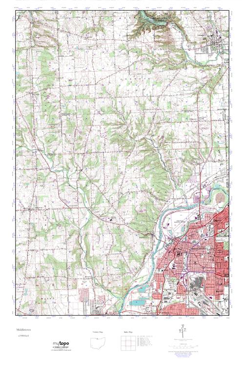 MyTopo Middletown, Ohio USGS Quad Topo Map