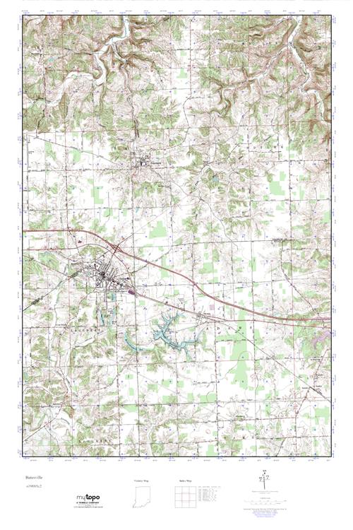 MyTopo Batesville, Indiana USGS Quad Topo Map