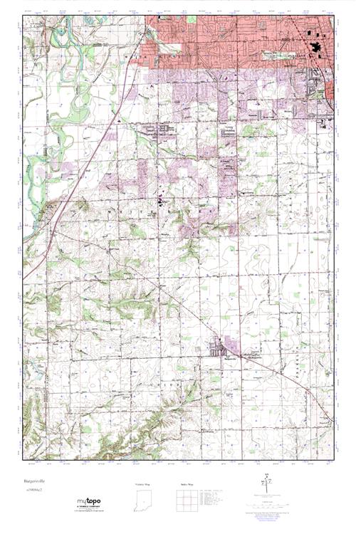 MyTopo Bargersville, Indiana USGS Quad Topo Map