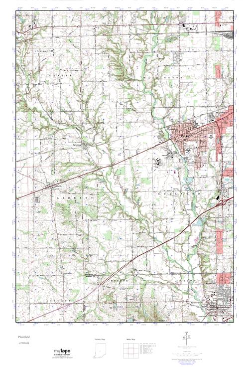 MyTopo Plainfield, Indiana USGS Quad Topo Map