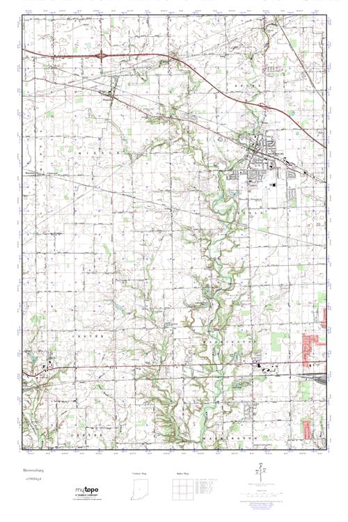 MyTopo Brownsburg, Indiana USGS Quad Topo Map
