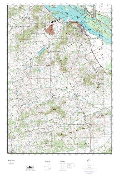 MyTopo Clarksville, Missouri USGS Quad Topo Map