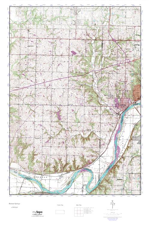 MyTopo Bonner Springs, Kansas USGS Quad Topo Map