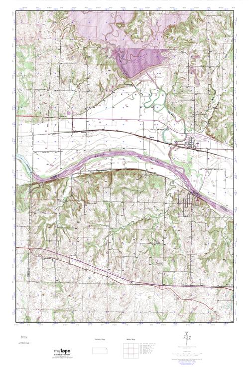 MyTopo Perry, Kansas USGS Quad Topo Map